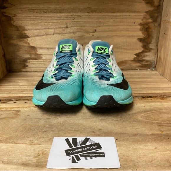 Nike zoom elite 9 bone aqua running sneakers shoes - Picture 2 of 8